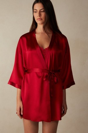 Intimissimi Silk Kimono Rood | ABEDF10027